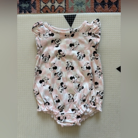 Jumping Beans|Disney Minnie Mouse Pastel Pink Bodysuit with ruffles•••3 months - Picture 1 of 4